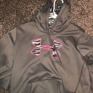 Grey under armour hoodie